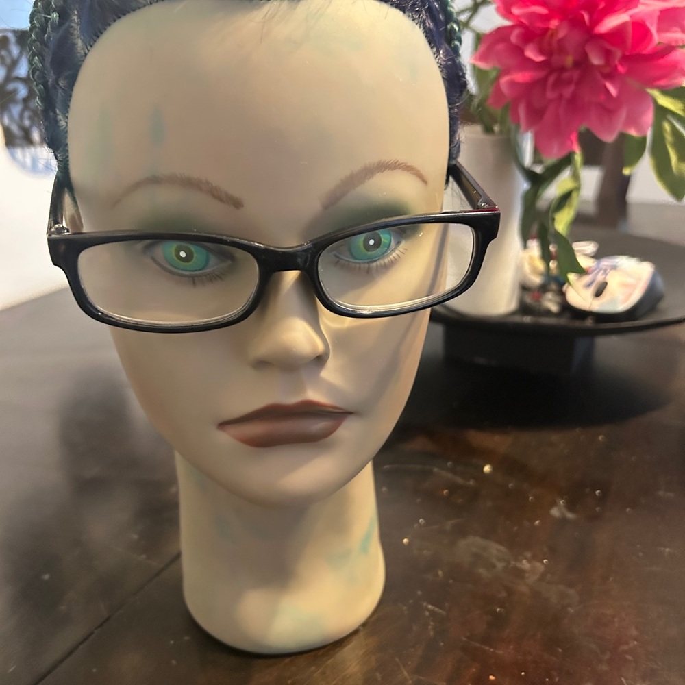 Black Rectangular Glasses Readers 3.25 Unisex - image 2